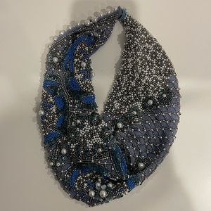 Mignonne Gavigan Blue Pearl BandanaScarf Necklace